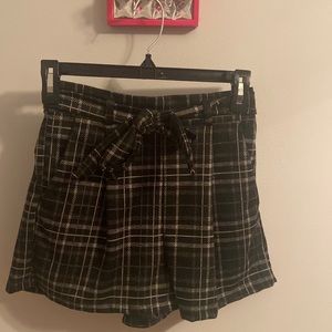 Love Tree Plaid Black and White Boutique Shorts
